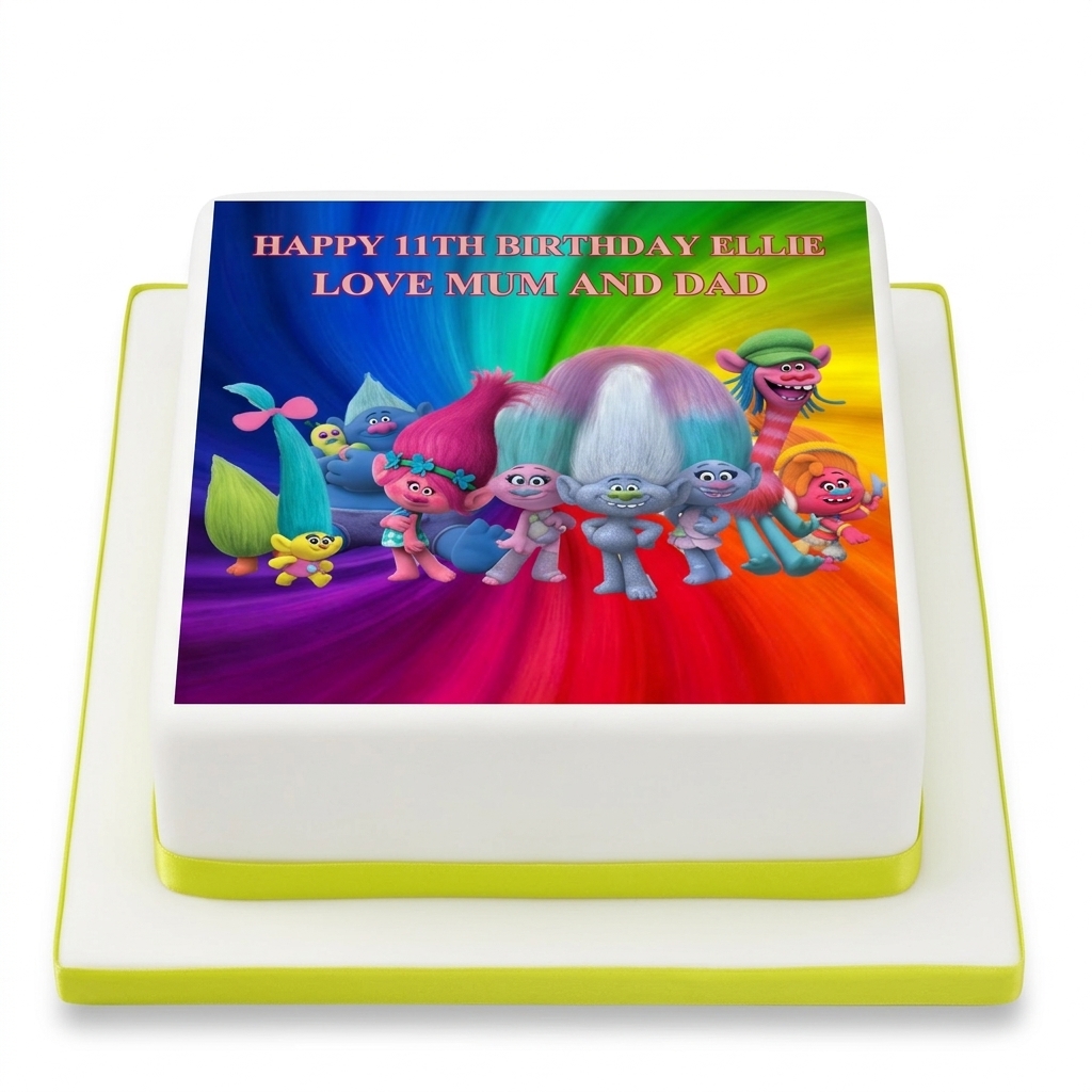 Trolls Birthday Cake for Kids