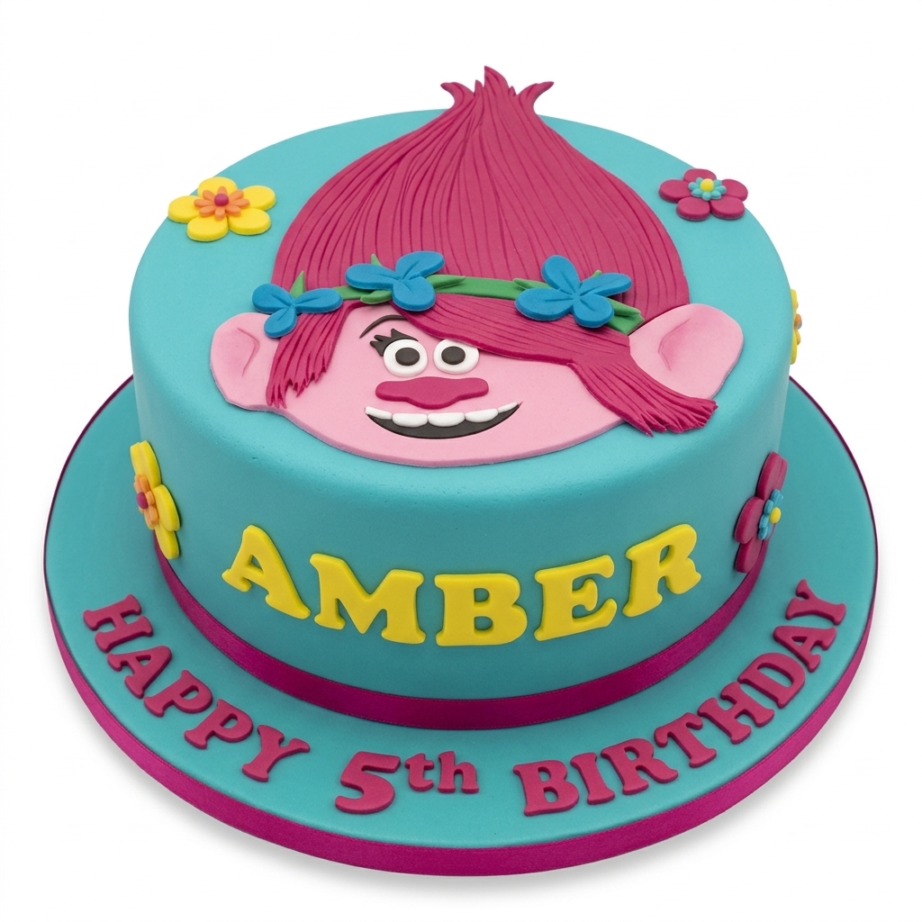 Trolls Poppy Kids Birthday Cake