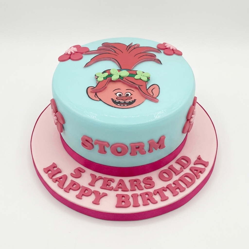Trolls Poppy Character Birthday Cake