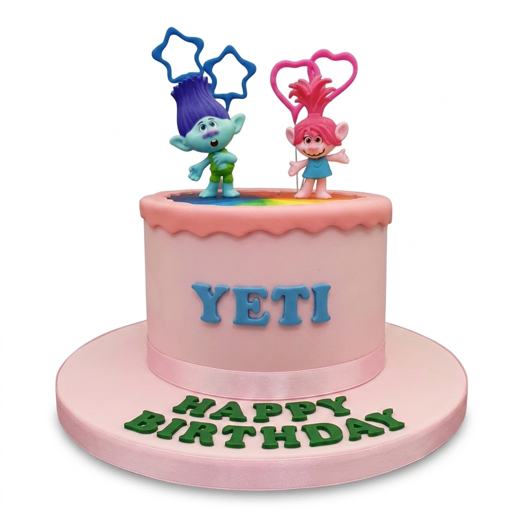 Trolls Birthday Cake for Kids