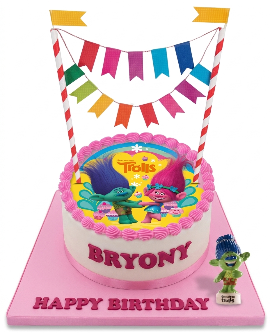 Trolls Birthday Cake for Girls