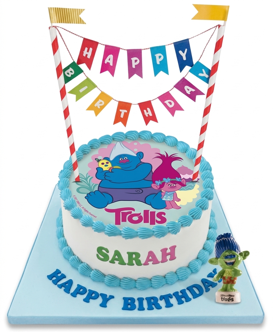 Trolls Character Birthday Cake