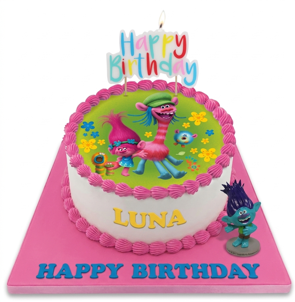 Trolls Birthday Cake for Girls