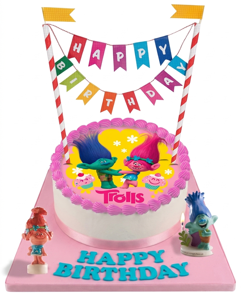 Trolls Birthday Cake