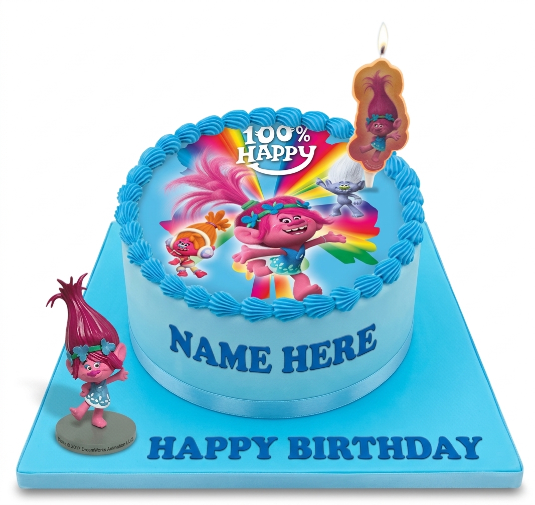 Trolls Birthday Cake for Kids