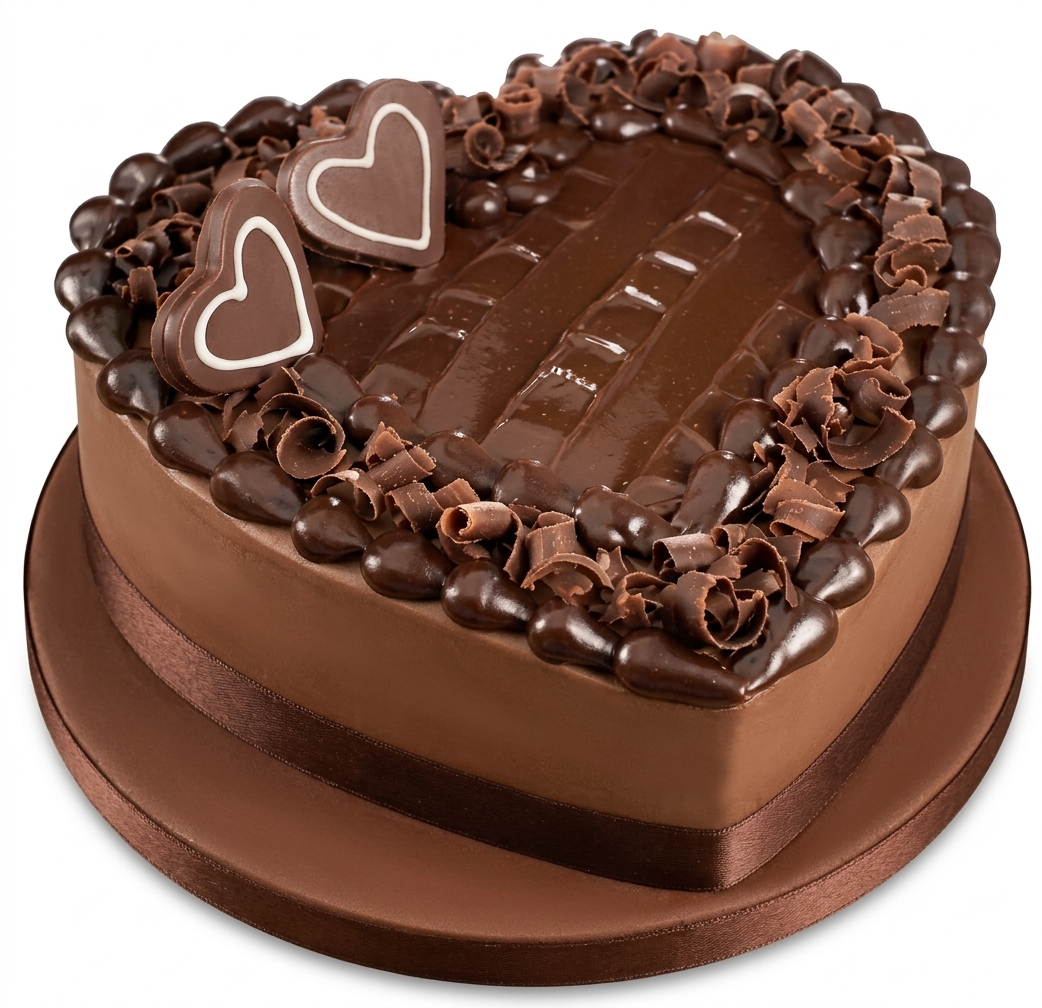 Chocolate Heart Birthday Cake