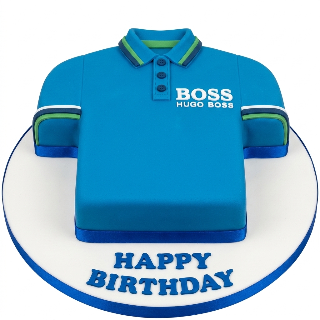 Blue Polo Shirt Birthday Cake for Him