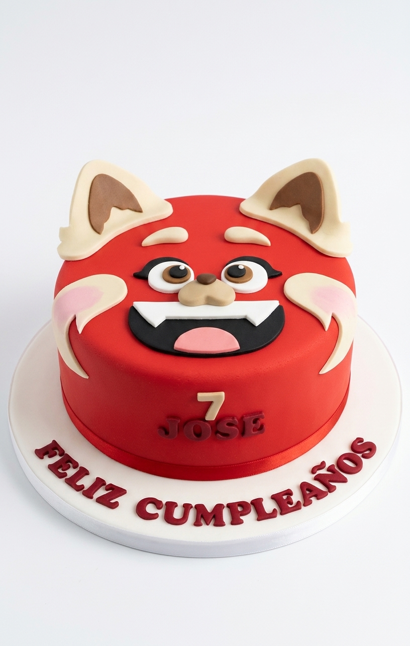 Turning Red Panda Birthday Cake