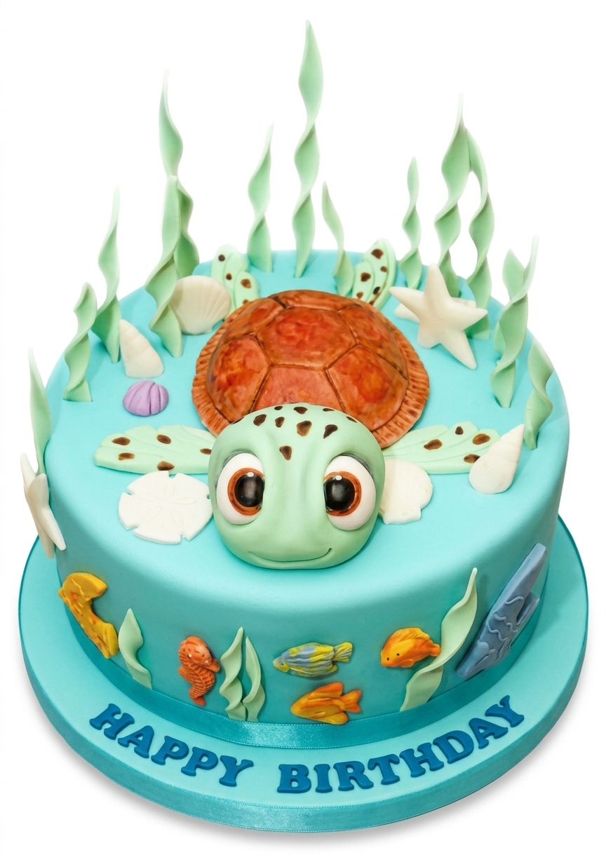 Finding Dory Turtle Birthday Cake