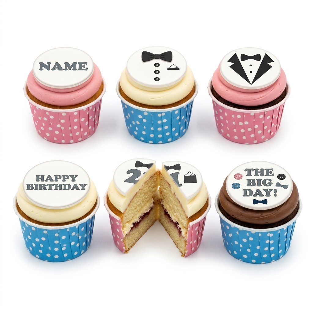 Suit and Tie Birthday Cupcakes for Men