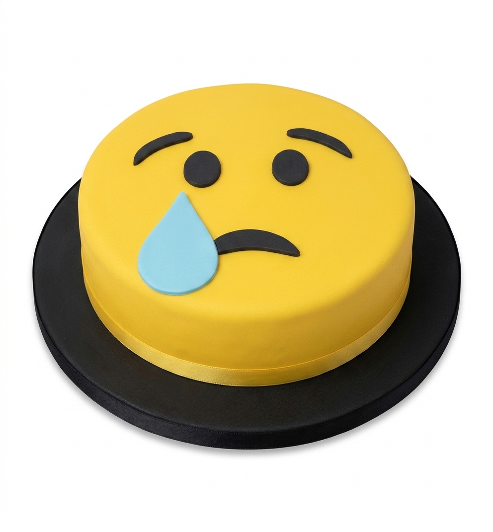 Crying Emoji Birthday Cake