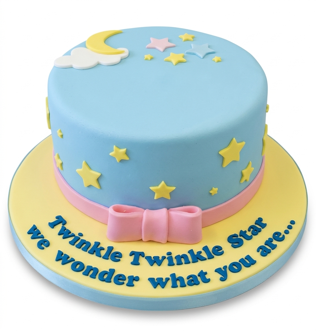 Twinkle Twinkle Gender Reveal Cake
