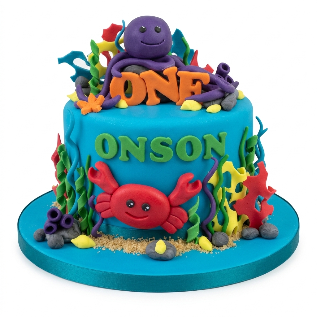 Under The Sea 1st Birthday Cake