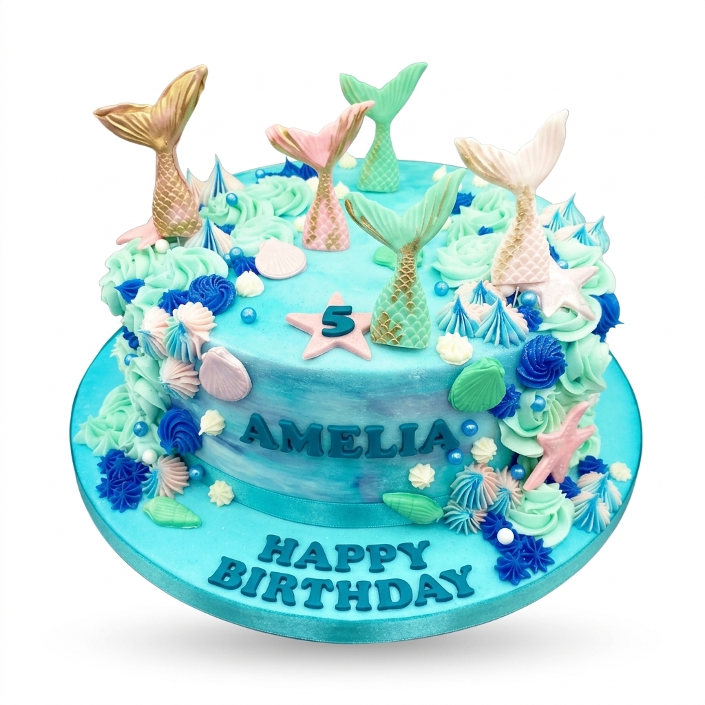 Mermaid Birthday Cake for Girls
