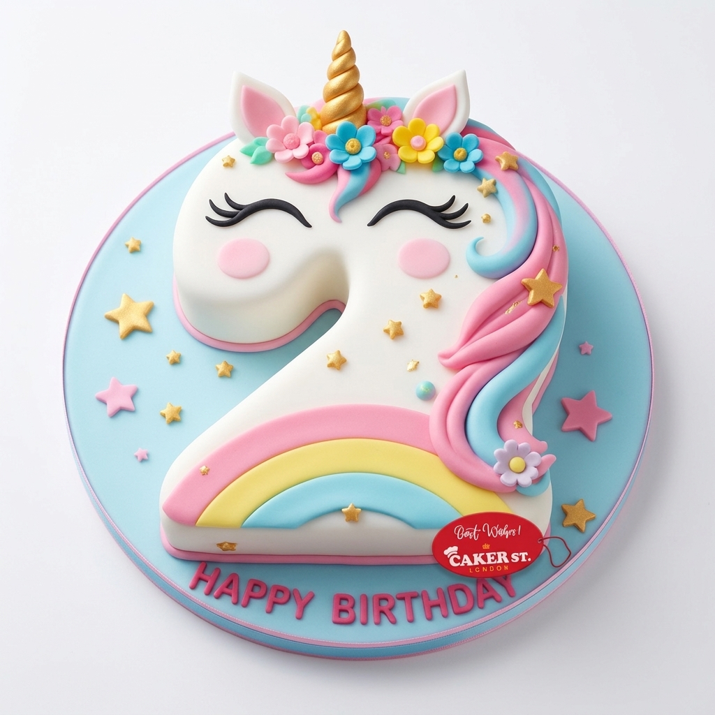 Unicorn Birthday Cake for Girls | Any Age Number Cake