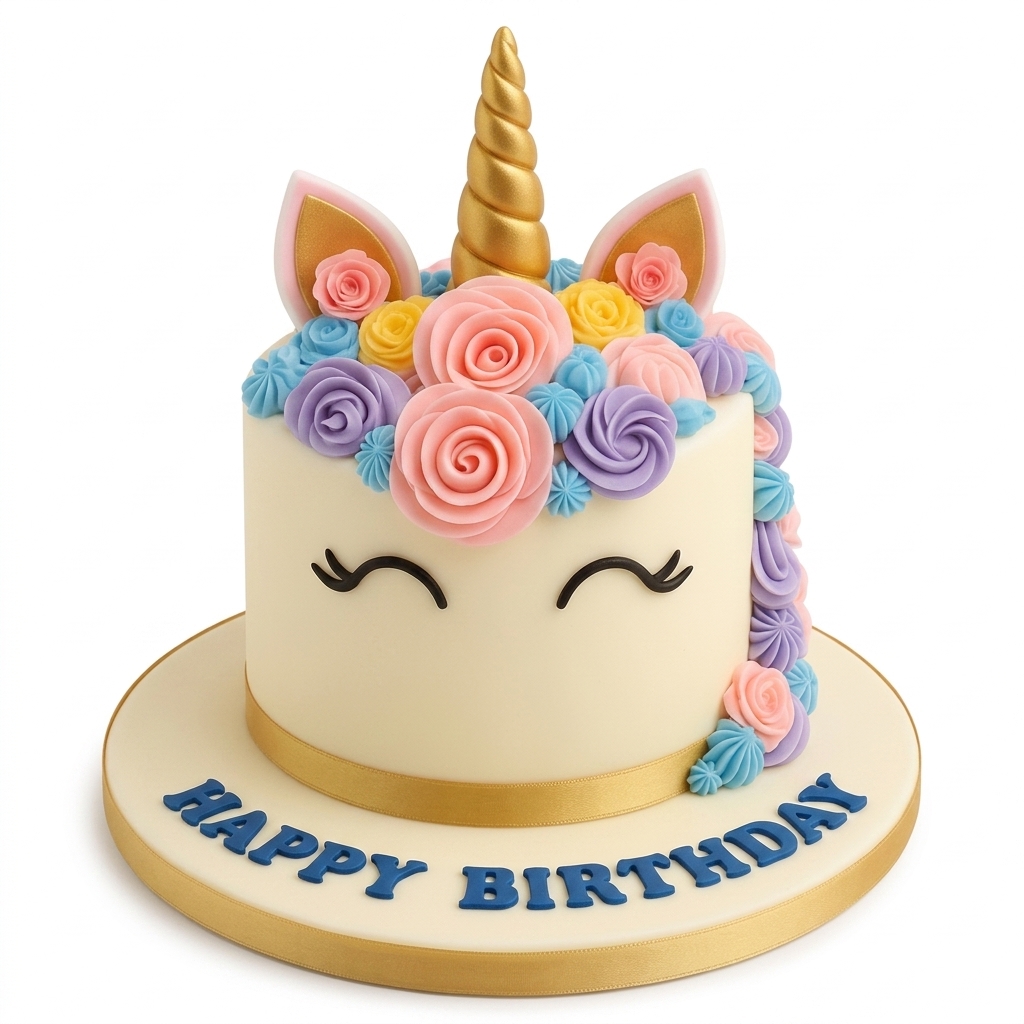 Magical Unicorn Birthday Cake for Girls