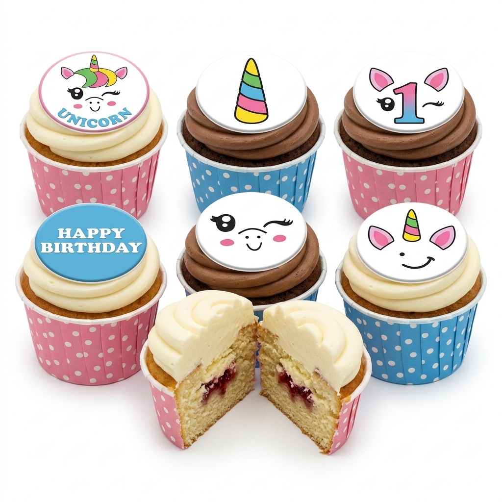 Unicorn Birthday Cupcakes for Kids