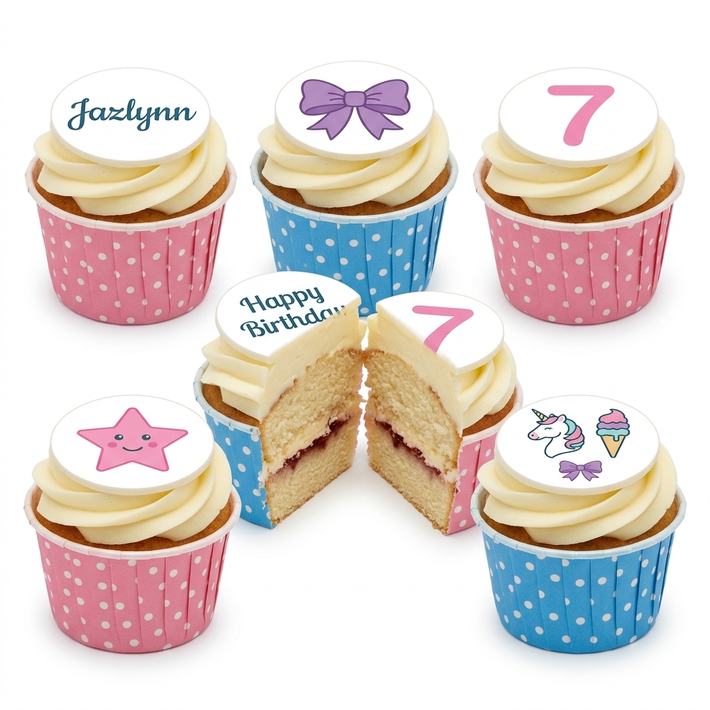 Unicorn Birthday Cupcakes for Girls