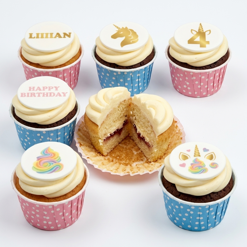 Magical Unicorn Birthday Cupcakes for Girls
