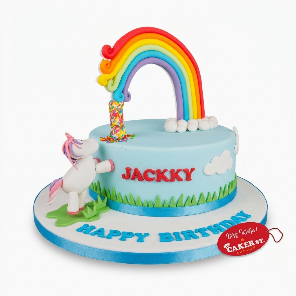 Unicorn Rainbow Birthday Cake