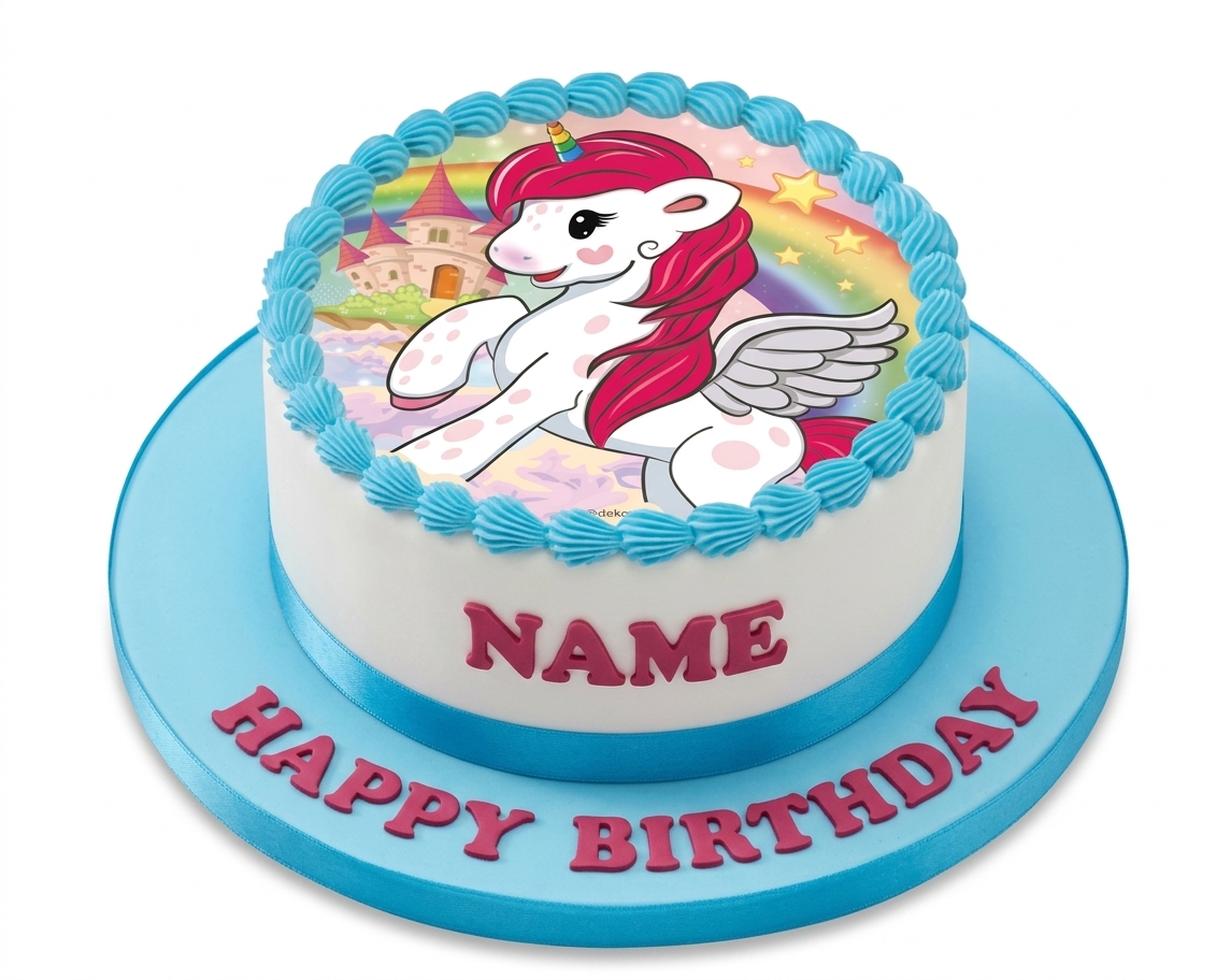Unicorn Rainbow Birthday Cake for Girls