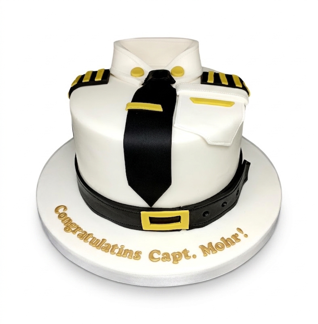 Pilot Uniform Birthday Cake