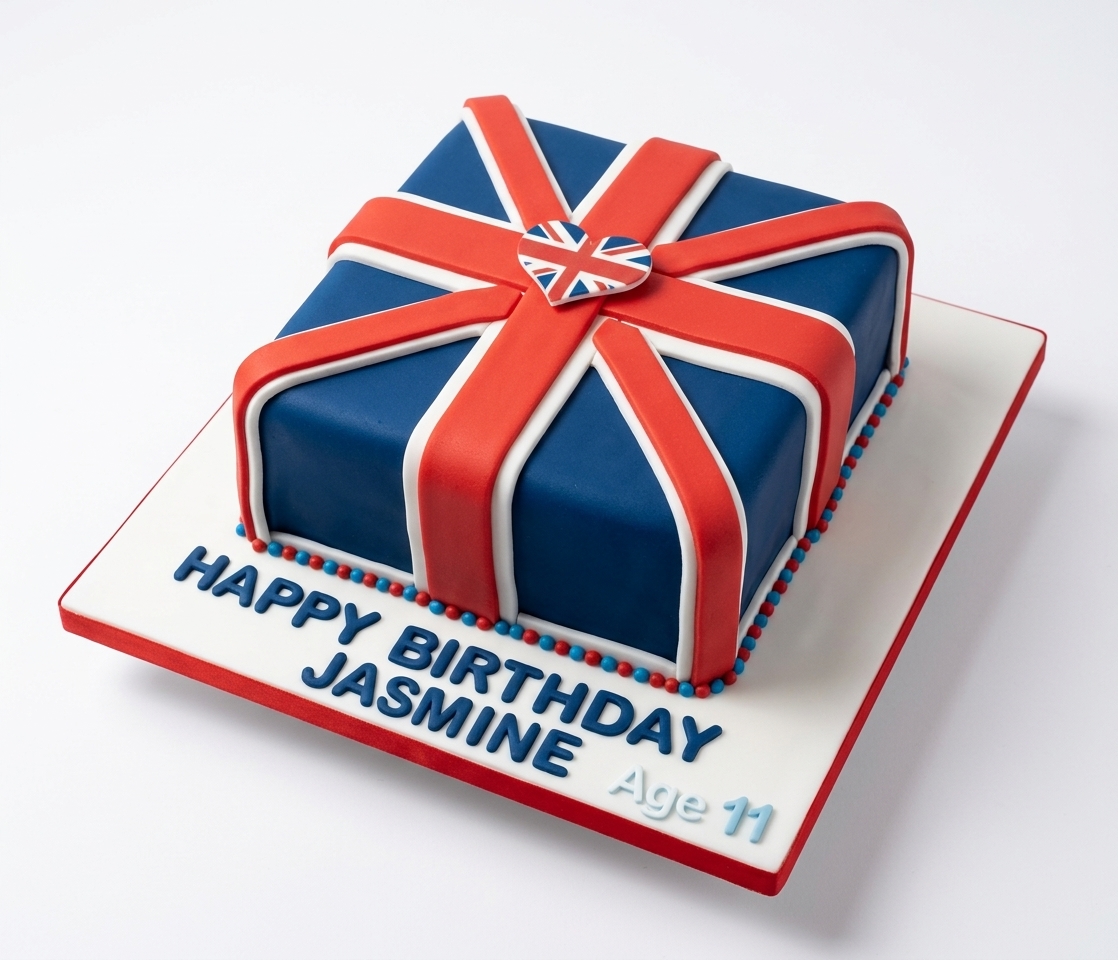 Union Jack Birthday Cake