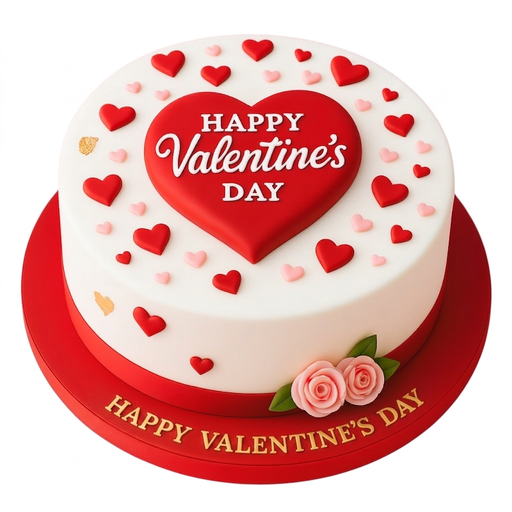 Valentine's Day Heart Cake