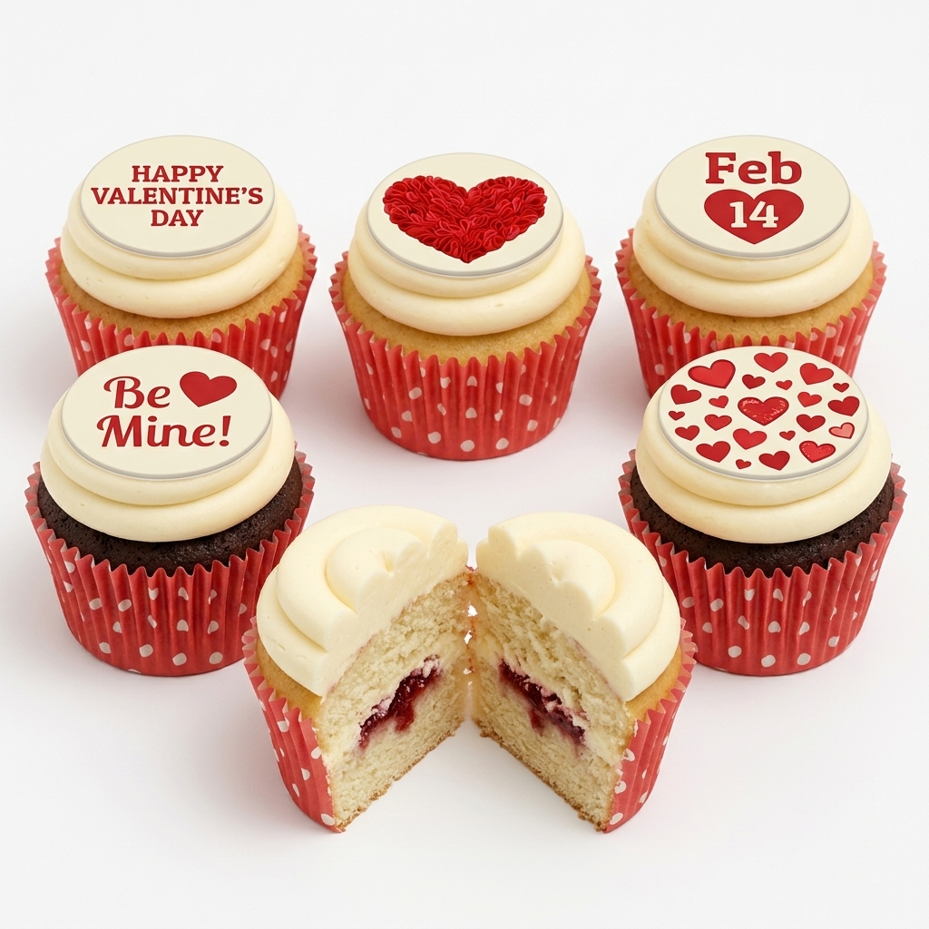 Valentine's Day Heart Cupcakes