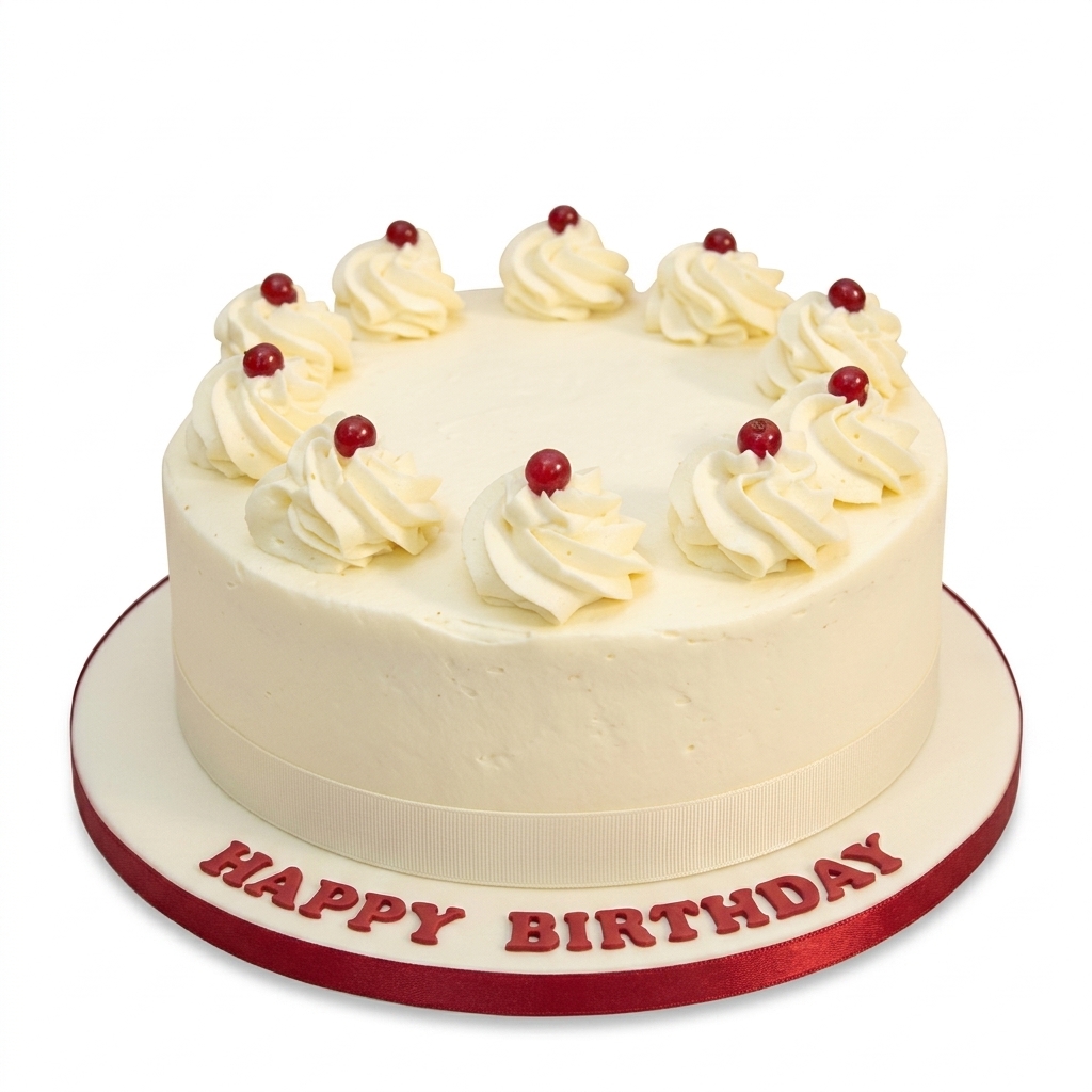 Elegant Red Berry Birthday Cake