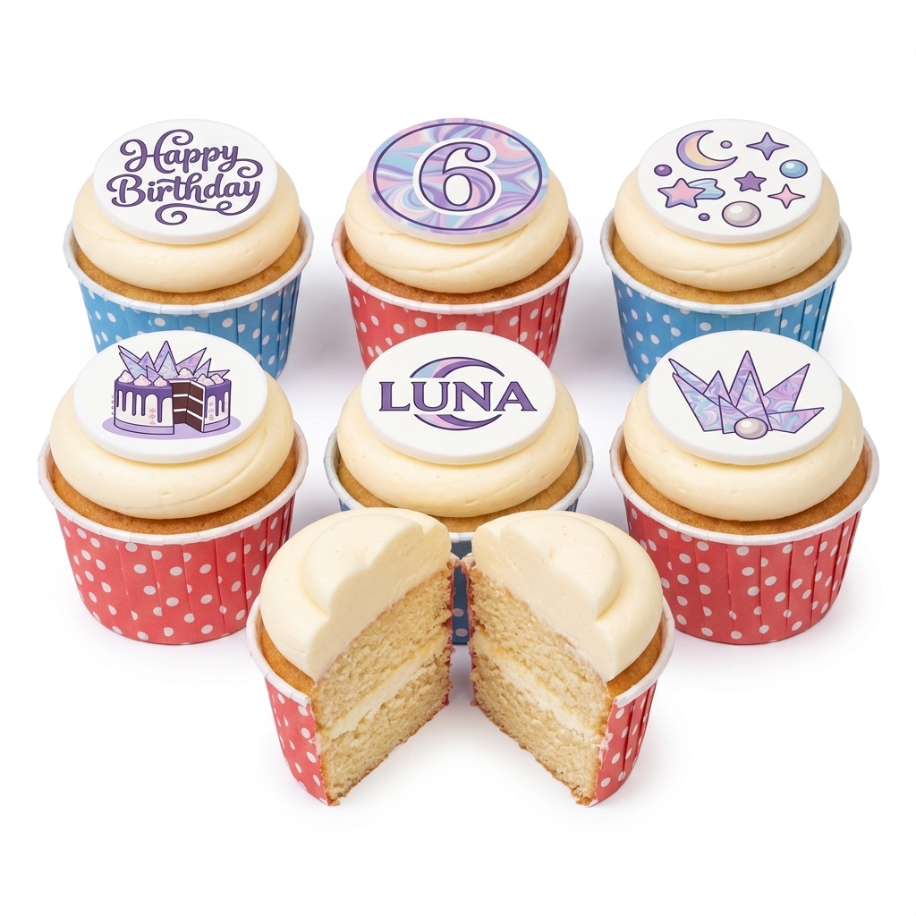 Celestial Sparkle Birthday Cupcakes