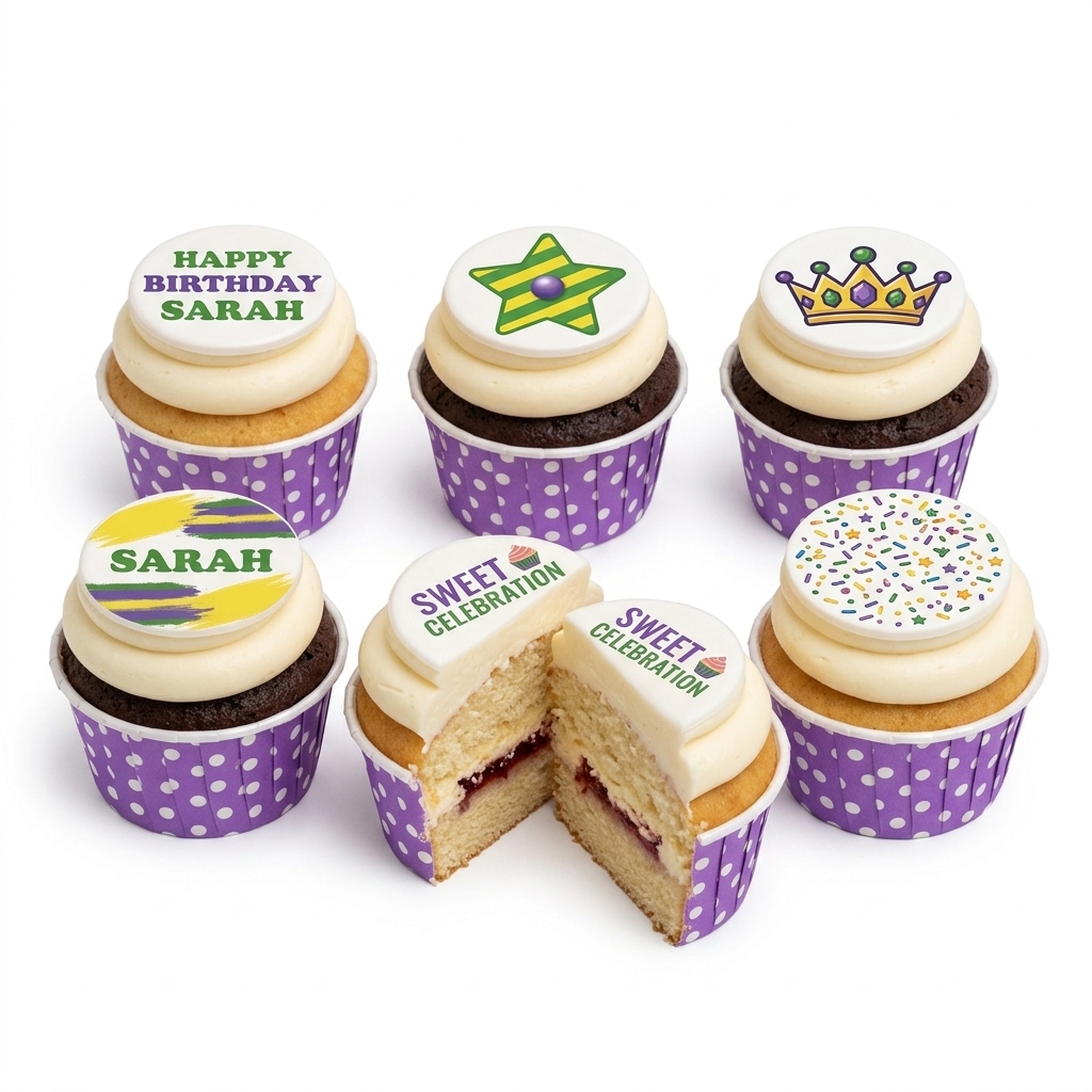 Personalised Festive Celebration Cupcakes