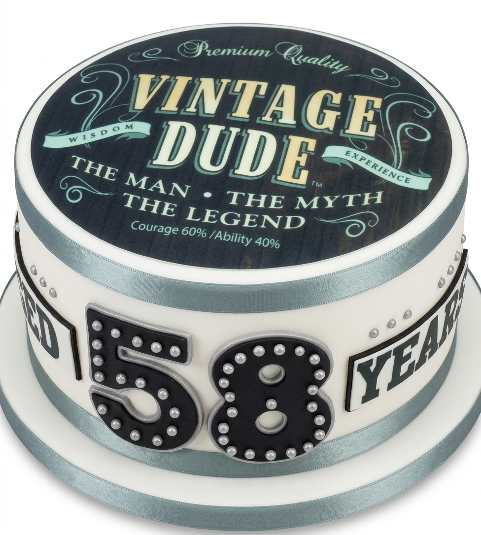Men's Vintage Legend Birthday Cake