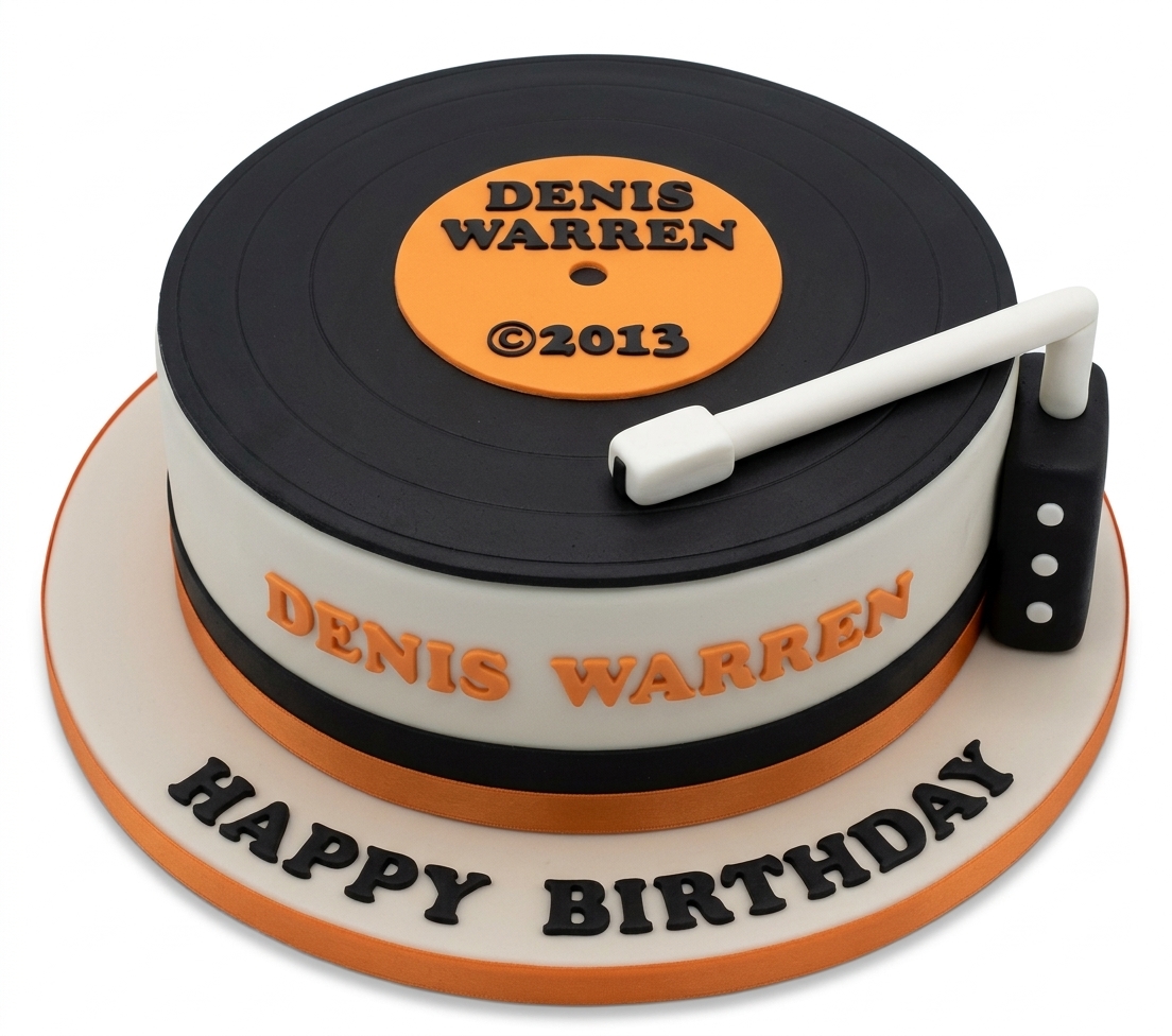 Vinyl Record Birthday Cake