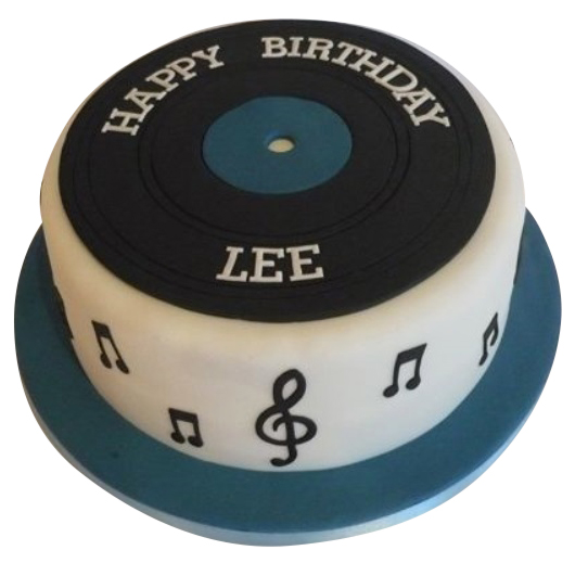 Vinyl record cake