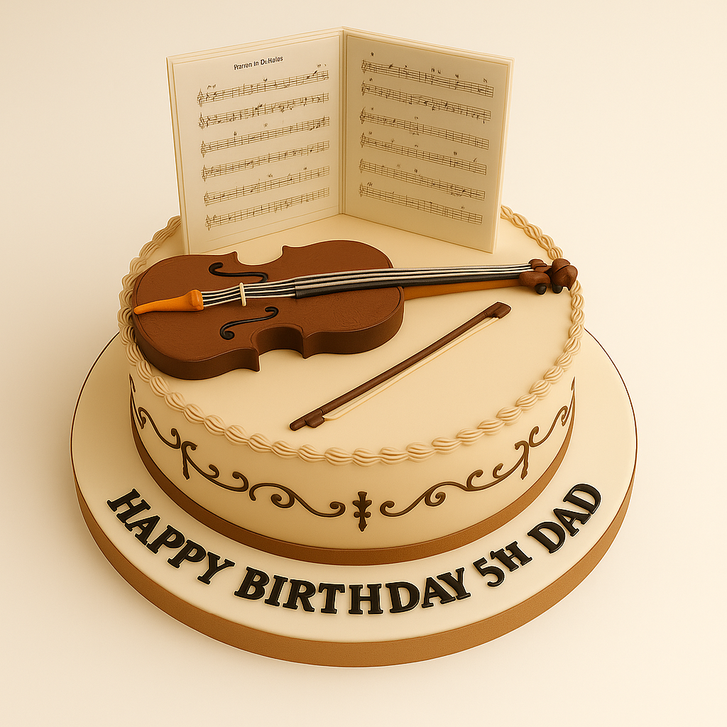 Violin Birthday cake