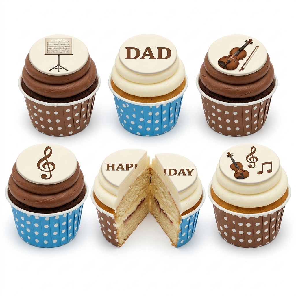 Music Theme Birthday Cupcakes
