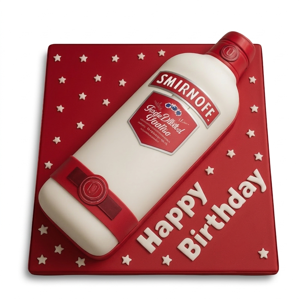 Smirnoff Bottle Birthday Cake