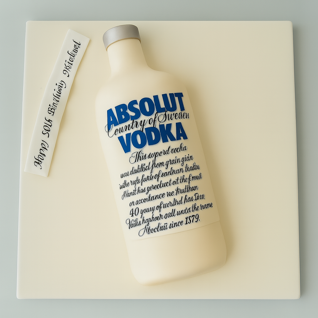 Vodka Bottle Birthday Cake
