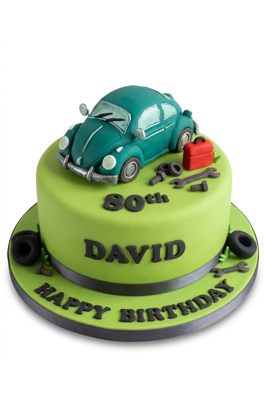 Volkswagen Beetle Birthday Cake