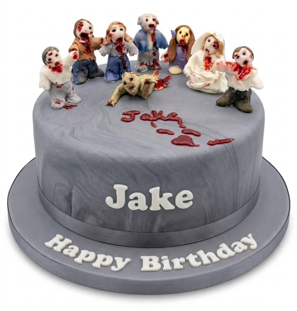 Personalised Zombie Birthday Cake