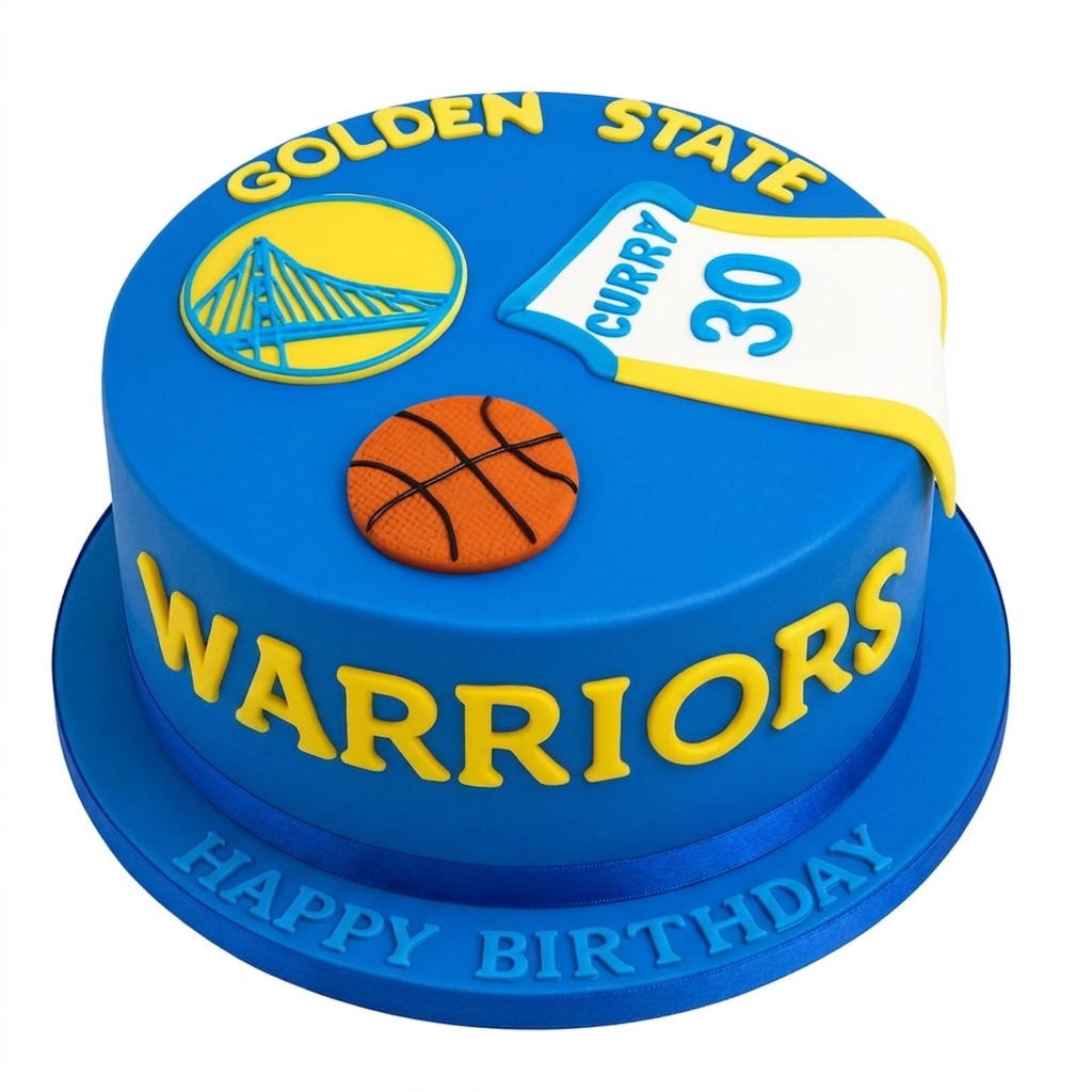 Golden State Warriors Basketball Birthday Cake
