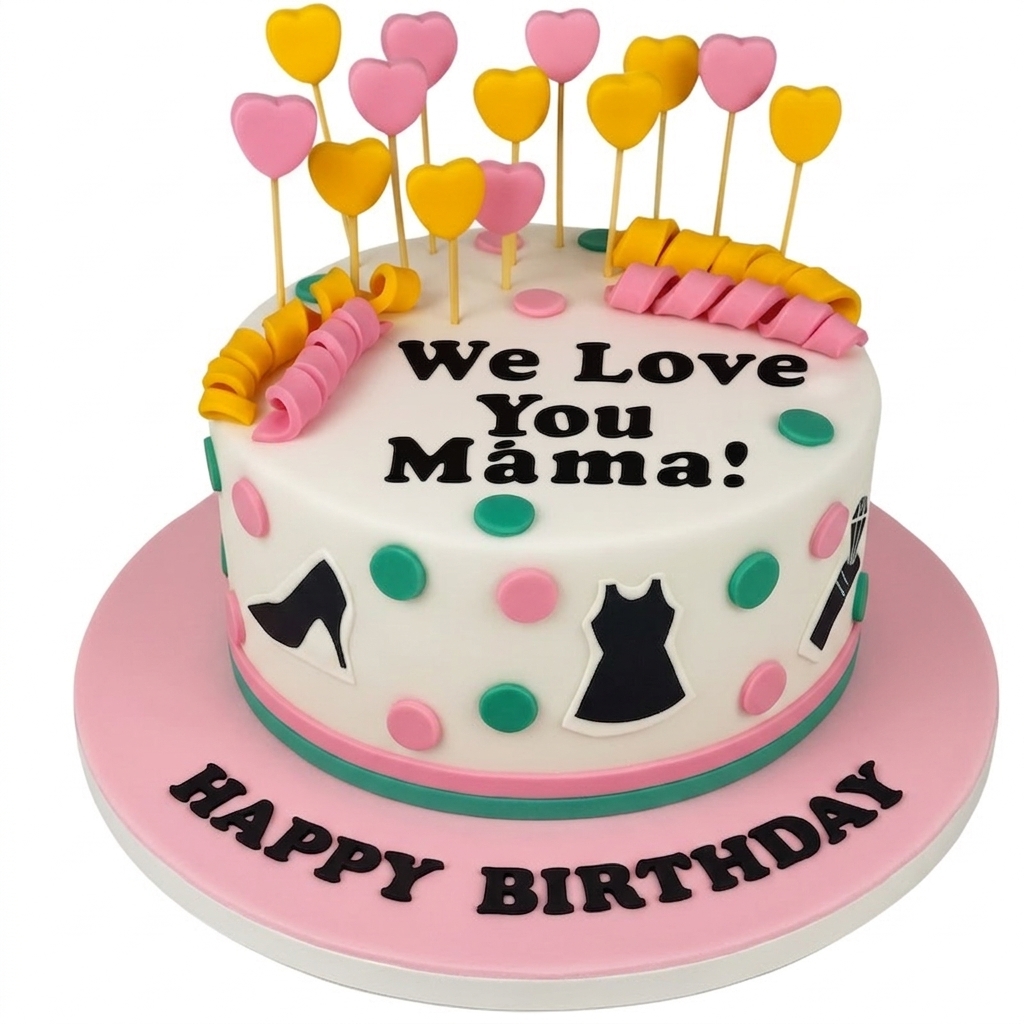 Ladies Fashion Theme Birthday Cake