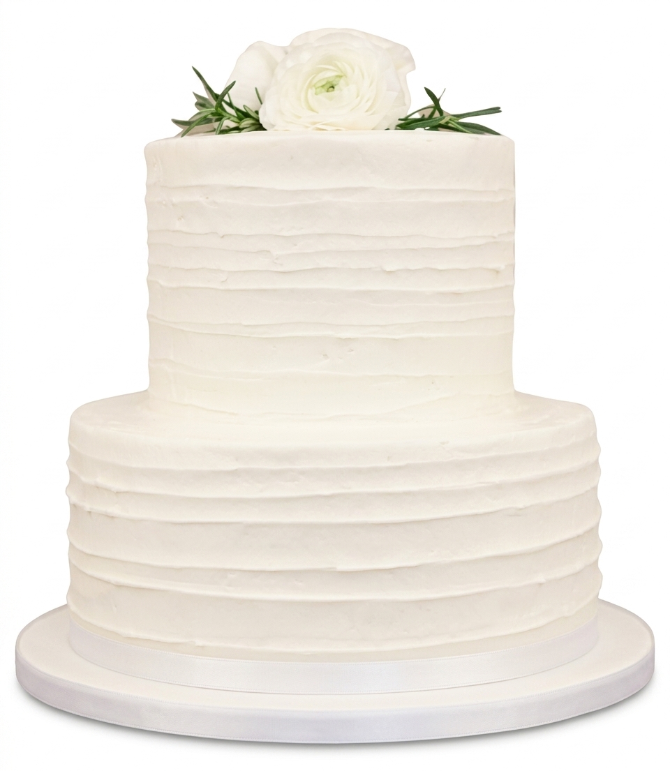 Elegant Floral Two-Tier Birthday Cake for Her
