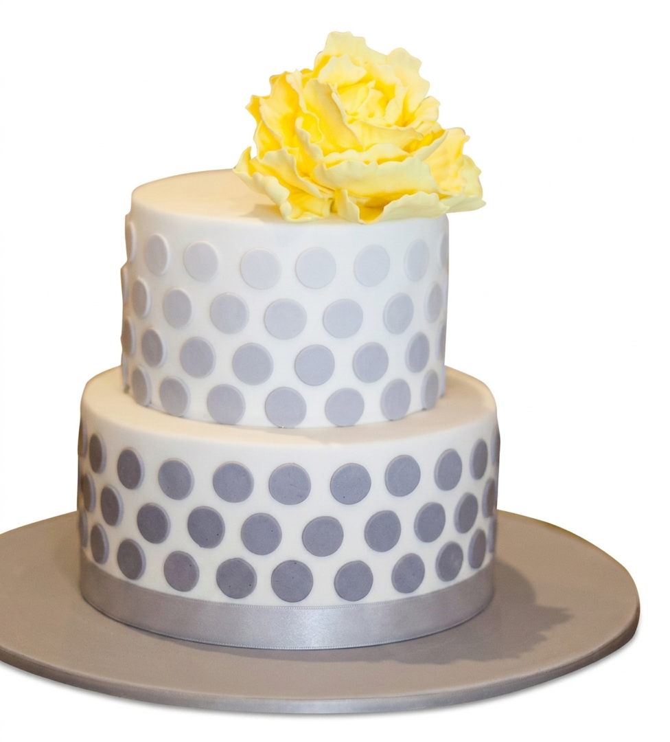 Floral Polka Dot Birthday Cake for Her