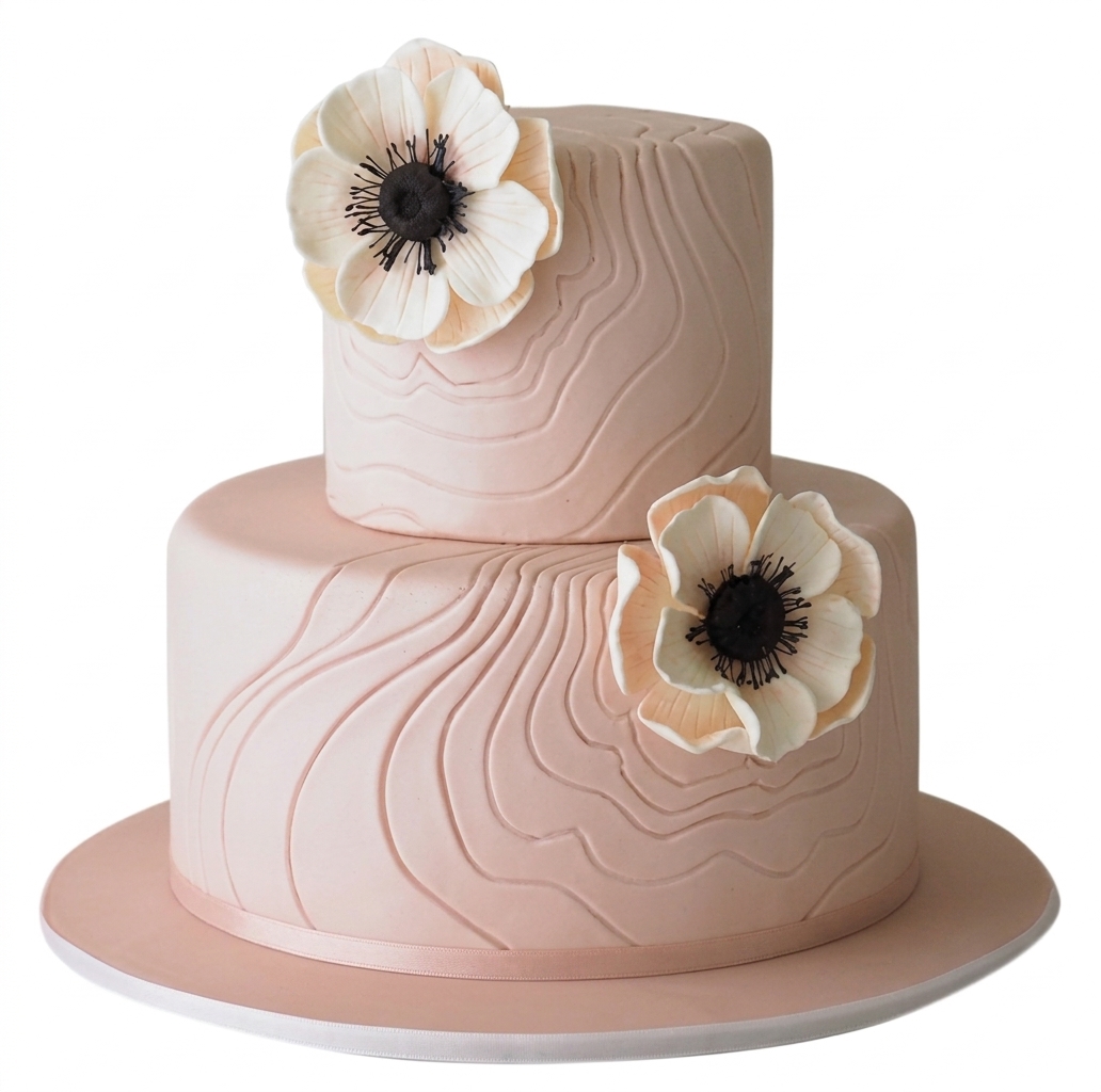 Elegant Floral Birthday Cake for Her