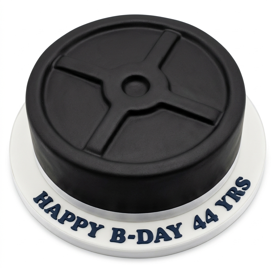 Gym Weight Plate Birthday Cake | Custom Age & Message