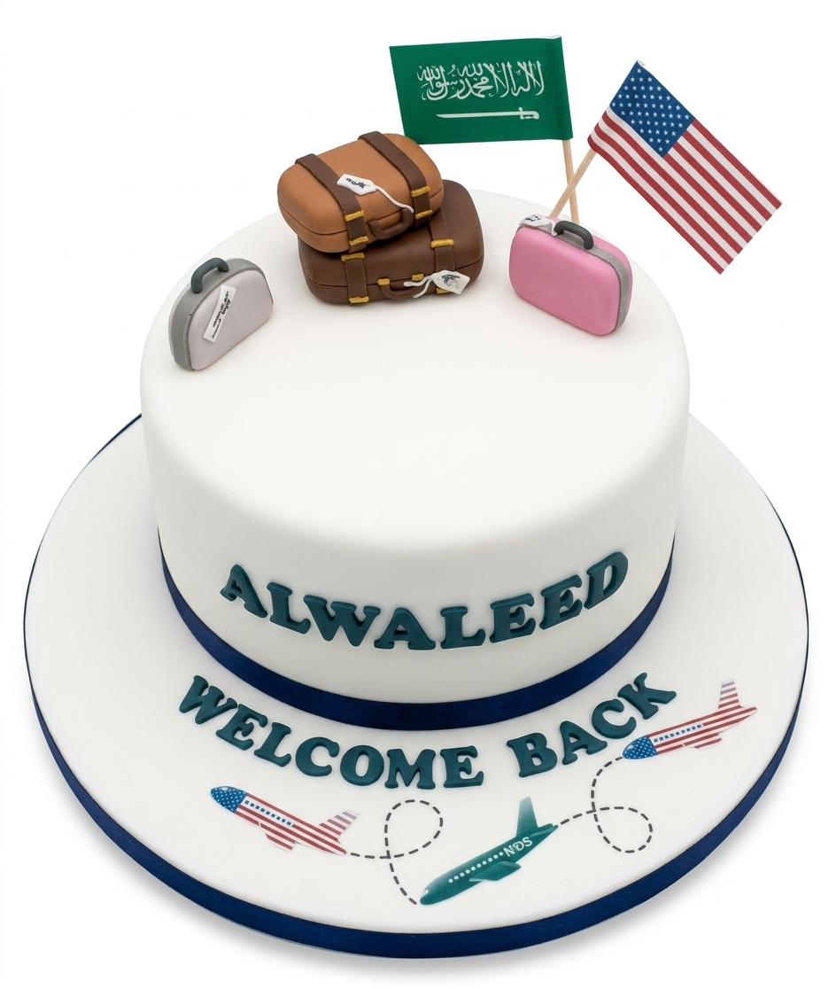 Personalised Welcome Home Travel Cake