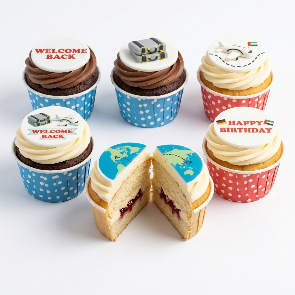 Travel Theme Birthday Cupcakes