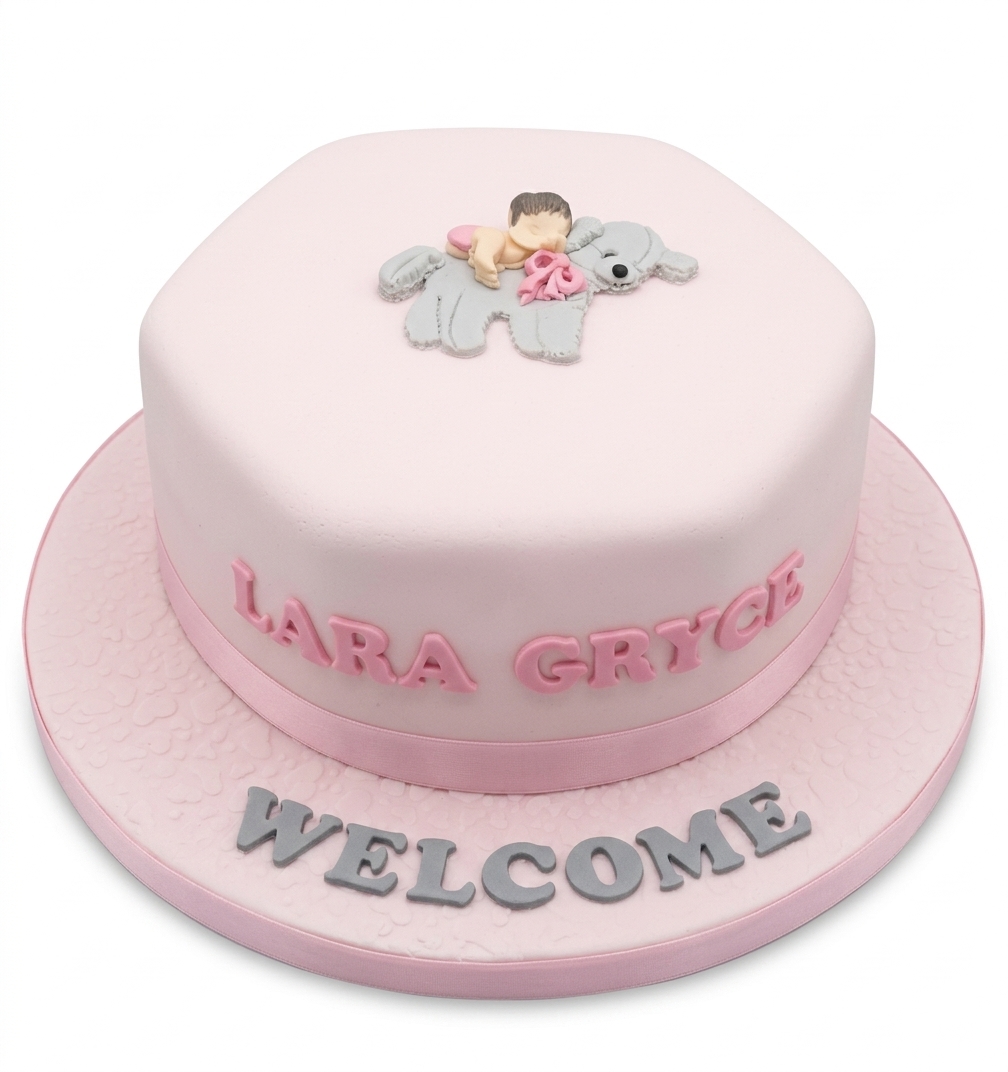 Pink Elephant Baby Shower Cake for Girls